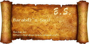 Barabás Saul névjegykártya